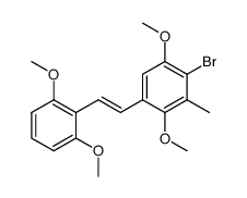 (E)-4-bromo-2,2',5,6'-tetramethoxy-3-methylstilbene结构式