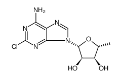 Adenosine, 2-chloro-5'-deoxy Structure