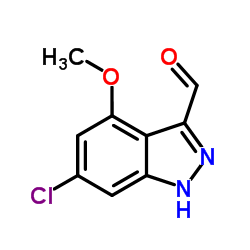6-Chloro-4-methoxy-1H-indazole-3-carbaldehyde structure