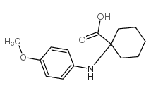 1-(4-甲氧基苯胺基)环己烷羧酸结构式