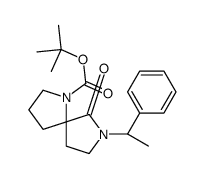 2-Methyl-2-propanyl (5R)-6-oxo-7-[(1S)-1-phenylethyl]-1,7-diazasp iro[4.4]nonane-1-carboxylate结构式