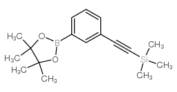 3-[2-(三甲硅基)乙炔基]苯硼酸频哪醇酯结构式