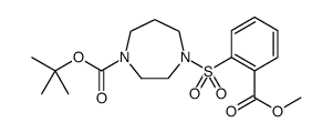 1H-1,4-Diazepine-1-carboxylic acid, hexahydro-4-[[2-(methoxycarbonyl)phenyl]sulfonyl]-, 1,1-dimethylethyl ester结构式