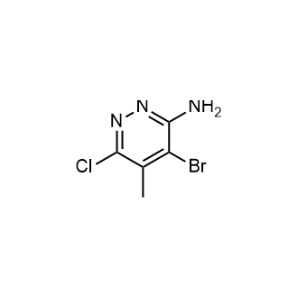 4-Bromo-6-chloro-5-methylpyridazin-3-amine Structure