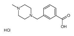 3-[(4-甲基-1-哌嗪)甲基]苯甲酸盐酸盐结构式