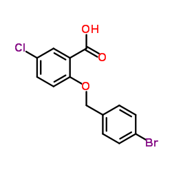 2-[(4-Bromobenzyl)oxy]-5-chlorobenzoic acid Structure