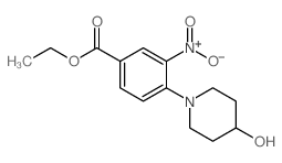 Ethyl 3-Nitro-4-(piperidin-4-ol-1-yl)benzoate结构式