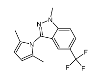 3-(2,5-dimethyl-1H-pyrrol-1-yl)-1-methyl-5-(trifluoromethyl)-1H-indazole结构式