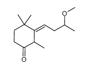 (E)-3-(3-methoxybutylidene)-2,4,4-trimethylcyclohexan-1-one结构式
