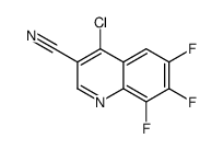 4-氯-6,7,8-三氟喹啉-3-甲腈结构式