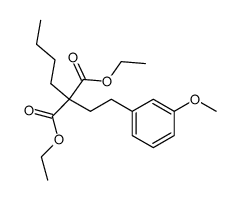 (β-(m-Methoxy-phenyl)-ethyl)-butyl-malonsaeure-diethylester Structure