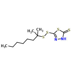 5-[(2-Methyl-2-octanyl)disulfanyl]-1,3,4-thiadiazole-2(3H)-thione Structure