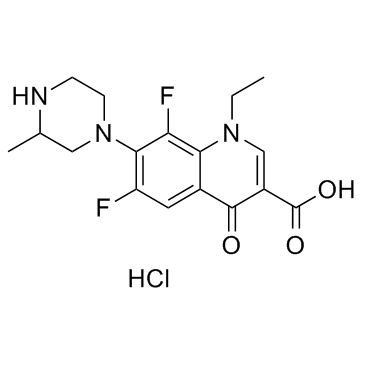 Lomefloxacin hydrochloride Structure