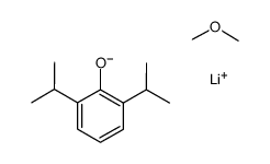 lithium 2,6-di-i-propylphenoxide monodimethyletherate Structure