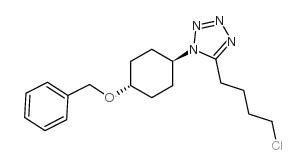 反式-5-(4-氯丁基)-1-[4-(苯基甲氧基)环己基]-1H-四唑结构式