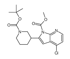 Methyl 4-chloro-2-(1-{[(2-methyl-2-propanyl)oxy]carbonyl}-3-piper idinyl)-1H-pyrrolo[2,3-b]pyridine-1-carboxylate Structure