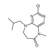 10-chloro-6-methyl-2-(2-methylpropyl)-2,6,9,11-tetrazabicyclo[5.4.0]undeca-7,9,11-trien-5-one Structure