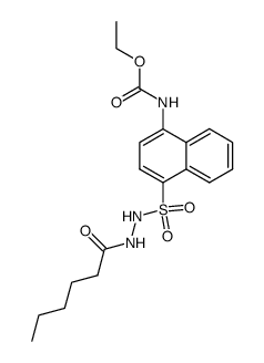 1-Hexanoyl-2-<4-ethoxycarbonylamino-naphthyl-(1)-sulfonyl>-hydrazin结构式