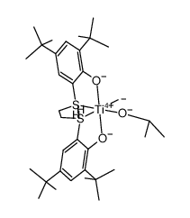 [(OC6H2-(t-Bu)2-4,6)2(SC2H4S)TiMe(O-i-Pr)]结构式