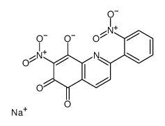 sodium,7-nitro-2-(2-nitrophenyl)-5,6-dioxoquinolin-8-olate结构式