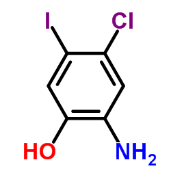 2-氨基-4-氯-5-碘 苯酚结构式