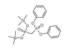 bis(trimethylsilyl) <(diphenoxyphosphinyl)methyl>phosphonate结构式
