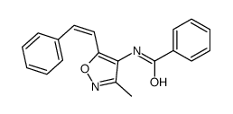 N-[3-methyl-5-(2-phenylethenyl)-1,2-oxazol-4-yl]benzamide结构式