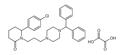 1-[3-(4-benzhydrylpiperazin-1-yl)propyl]-6-(4-chlorophenyl)piperidin-2-one,oxalic acid结构式