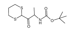 tert-butyl 2-(1,3-dithian-2-yl)-1-methyl-2-oxoethylcarbamate结构式