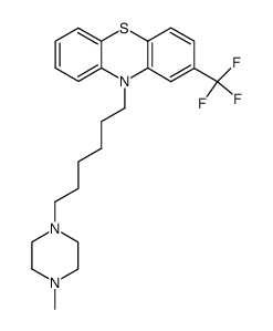 10-[6-(4-methyl-piperazin-1-yl)-hexyl]-2-trifluoromethyl-10H-phenothiazine结构式