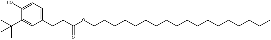 正十八烷基-3-(4-羟基-3-叔丁基苯基)丙酸酯结构式