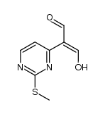 (E)-3-hydroxy-2-(2-(methylthio)pyrimidin-4-yl)acrylaldehyde Structure