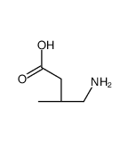 (3R)​-​4-​amino-​3-​methylbutanoic acid结构式