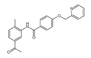N-(5-乙酰基-2-甲基苯基)-4-(吡啶-2-甲氧基)苯甲酰胺结构式