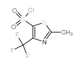 2-甲基-4-(三氟甲基)-1,3-噻唑-5-磺酰氯结构式