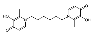 3-hydroxy-1-[6-(3-hydroxy-2-methyl-4-oxopyridin-1-yl)hexyl]-2-methylpyridin-4-one结构式