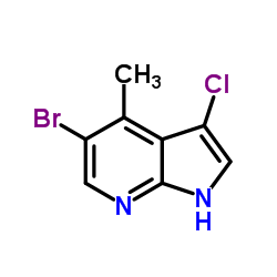 1H-Pyrrolo[2,3-b]pyridine, 5-bromo-3-chloro-4-Methyl- Structure