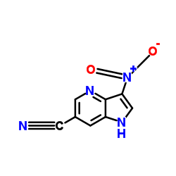 6-Cyano-3-nitro-4-azaindole structure