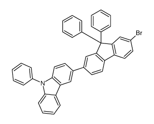 3-(7-溴-9,9-二苯基-9H-芴-2-基)-9-苯基-9H-咔唑结构式