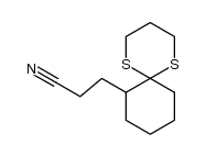 3-(1,5-dithiaspiro[5.5]undecan-7-yl)propanenitrile Structure