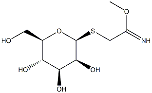 2-亚氨基-2-甲氧基乙基-1-硫代-BETA-D-甘露糖苷结构式