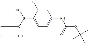 4-(Boc-amino)-2-fluorobenzeneboronic acid pinacol ester structure