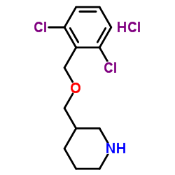 3-{[(2,6-Dichlorobenzyl)oxy]methyl}piperidine hydrochloride (1:1) Structure