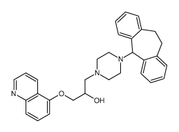 1-[4-(6,11-dihydro-5H-dibenzo[1,2-a:1',2'-e][7]annulen-11-yl)piperazin-1-yl]-3-quinolin-5-yloxypropan-2-ol Structure