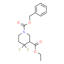 1-benzyl 3-ethyl 4,4-difluoropiperidine-1,3-dicarboxylate picture