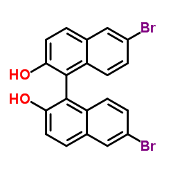 (±)-6,6'-二溴-1,1'-联-2-萘酚结构式