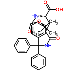 Nα-Boc-Nδ-三苯甲基-L-谷氨酰胺结构式