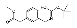 2-(3-((叔丁氧羰基氨基)甲基)苯基)乙酸甲酯结构式