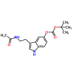 3-(2-Acetamidoethyl)-1H-indol-5-yl 2-methyl-2-propanyl carbonate结构式