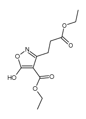 ethyl 3-(4-ethoxycarbonyl-5-hydroxyisoxazol-3-yl)-propionate结构式